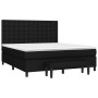Cama box spring con colchón tela negro 160x200 cm de , Camas y somieres - Ref: Foro24-3136927, Precio: 640,88 €, Descuento: %
