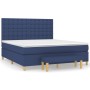 Cama box spring con colchón tela azul 160x200 cm de , Camas y somieres - Ref: Foro24-3137491, Precio: 606,13 €, Descuento: %