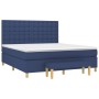 Cama box spring con colchón tela azul 160x200 cm de , Camas y somieres - Ref: Foro24-3137491, Precio: 606,13 €, Descuento: %