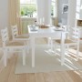 Sillas de comedor 4 uds madera maciza caucho terciopelo blanco de vidaXL, Sillas de comedor - Ref: Foro24-242031, Precio: 165...