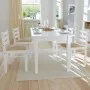 Sillas de comedor 4 uds madera maciza caucho terciopelo blanco de vidaXL, Sillas de comedor - Ref: Foro24-242031, Precio: 144...