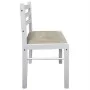 Sillas de comedor 4 uds madera maciza caucho terciopelo blanco de vidaXL, Sillas de comedor - Ref: Foro24-242031, Precio: 144...