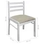 Sillas de comedor 4 uds madera maciza caucho terciopelo blanco de vidaXL, Sillas de comedor - Ref: Foro24-242031, Precio: 144...