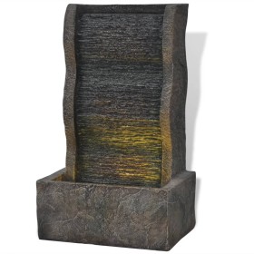 Fuente de agua para interior con luz LED poliresina de vidaXL, Fuentes y cascadas - Ref: Foro24-242354, Precio: 127,61 €, Des...