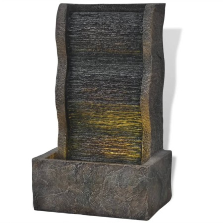 Fuente de agua para interior con luz LED poliresina de vidaXL, Fuentes y cascadas - Ref: Foro24-242354, Precio: 127,61 €, Des...