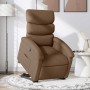 Sillón reclinable elevable de tela marrón en Sillones | Comprar online en Foru.es