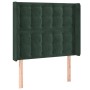 Cama box spring colchón y LED terciopelo verde oscuro 90x190 cm de , Camas y somieres - Ref: Foro24-3139778, Precio: 331,93 €...