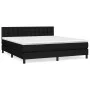 Box spring bed with black fabric mattress 160x200 cm by , Beds and slatted bases - Ref: Foro24-3140387, Price: 485,84 €, Disc...