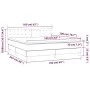 Box spring bed with black fabric mattress 160x200 cm by , Beds and slatted bases - Ref: Foro24-3140387, Price: 485,84 €, Disc...