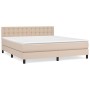 Cama box spring con colchón cuero sintético capuchino 180x200cm de , Camas y somieres - Ref: Foro24-3141142, Precio: 537,78 €...