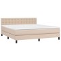 Cama box spring con colchón cuero sintético capuchino 180x200cm de , Camas y somieres - Ref: Foro24-3141142, Precio: 537,78 €...