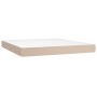 Cama box spring con colchón cuero sintético capuchino 180x200cm de , Camas y somieres - Ref: Foro24-3141142, Precio: 537,78 €...
