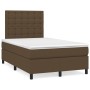 Cama box spring con colchón tela marrón oscuro 120x200 cm de , Camas y somieres - Ref: Foro24-3142084, Precio: 426,95 €, Desc...