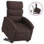 Sillón reclinable elevable tela marrón oscuro en Sillones | Comprar online en Foru.es