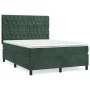 Box spring bed with dark green velvet mattress 140x200 cm by , Beds and slatted bases - Ref: Foro24-3143208, Price: 519,11 €,...