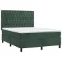 Box spring bed with dark green velvet mattress 140x200 cm by , Beds and slatted bases - Ref: Foro24-3143208, Price: 519,11 €,...