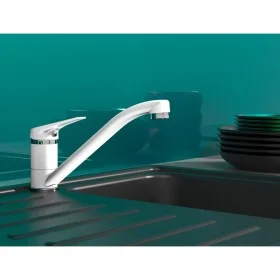 EISL Grifo monomando de cocina SPEED blanco cromado de , Grifos - Ref: Foro24-446458, Precio: 51,30 €, Descuento: %