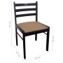 Sillas de comedor 2 uds madera maciza caucho terciopelo marrón de vidaXL, Sillas de comedor - Ref: Foro24-242028, Precio: 87,...