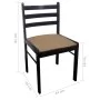 Sillas de comedor 2 uds madera maciza caucho terciopelo marrón de vidaXL, Sillas de comedor - Ref: Foro24-242028, Precio: 89,...
