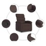 Sillón reclinable elevable tela marrón oscuro en Sillones | Comprar online en Foru.es