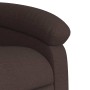 Sillón reclinable elevable tela marrón oscuro en Sillones | Comprar online en Foru.es