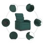 Sillón reclinable elevable tela verde oscuro en Sillones | Comprar online en Foru.es