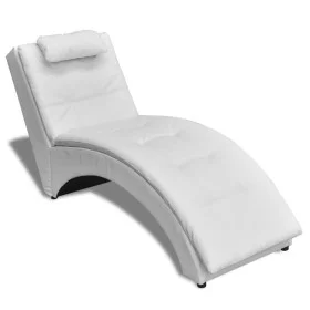 Diván con almohada de cuero sintético blanco de vidaXL, Divanes - Ref: Foro24-242217, Precio: 230,03 €, Descuento: %