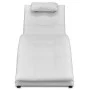 Diván con almohada de cuero sintético blanco de vidaXL, Divanes - Ref: Foro24-242217, Precio: 230,03 €, Descuento: %