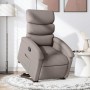 Sillón reclinable elevable tela gris taupe en Sillones | Comprar online en Foru.es