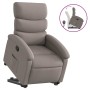 Sillón reclinable elevable tela gris taupe en Sillones | Comprar online en Foru.es