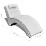 Diván con almohada de cuero sintético blanco de vidaXL, Divanes - Ref: Foro24-242217, Precio: 230,03 €, Descuento: %
