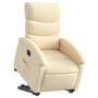 Sillón reclinable elevable de tela color crema en Sillones | Comprar online en Foru.es