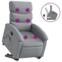 Sillón de masaje reclinable de pie de tela gris claro en Sillones | Comprar online en Foru.es