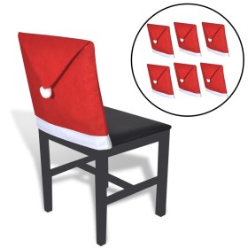 6 Fundas para Respaldo de Silla Modelo Sombrero Papá Noel de vidaXL, Adornos festivos - Ref: Foro24-131012, Precio: 16,48 €, ...