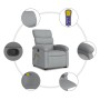 Sillón de masaje reclinable de pie de tela gris claro en Sillones | Comprar online en Foru.es