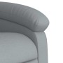 Sillón de masaje reclinable de pie de tela gris claro en Sillones | Comprar online en Foru.es