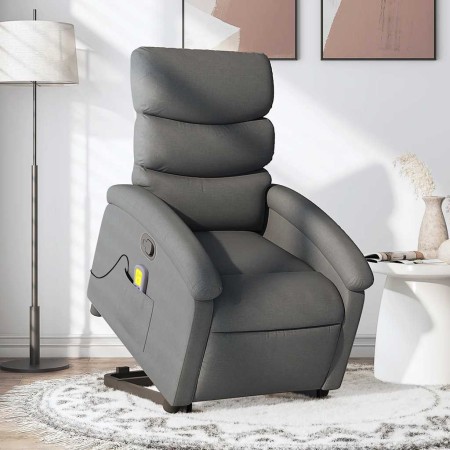 Silla de masaje reclinable de pie de tela gris oscuro en Sillones | Comprar online en Foru.es