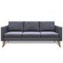 Sofá de 3 plazas de tela gris oscuro de vidaXL, Sofás - Ref: Foro24-242221, Precio: 322,45 €, Descuento: %