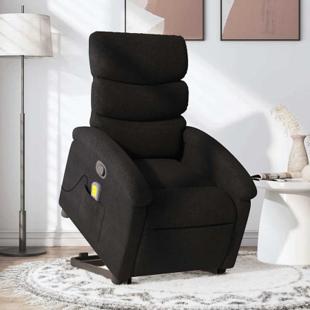 Sillón reclinable de masaje elevable tela negro en Sillones | Comprar online en Foru.es