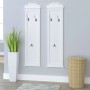 Percheros 2 unidades blancos de vidaXL, Percheros para sombreros y abrigos - Ref: Foro24-242437, Precio: 99,00 €, Descuento: %