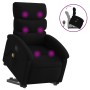 Sillón reclinable de masaje elevable tela negro en Sillones | Comprar online en Foru.es
