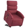 Sillón reclinable de masaje elevable tela rojo tinto en Sillones | Comprar online en Foru.es