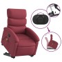 Sillón reclinable de masaje elevable tela rojo tinto en Sillones | Comprar online en Foru.es
