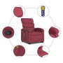 Sillón reclinable de masaje elevable tela rojo tinto en Sillones | Comprar online en Foru.es