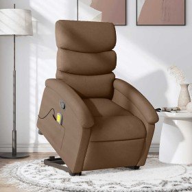 Silla de masaje reclinable de pie de tela marrón en Sillones | Comprar online en Foru.es