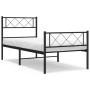 Estructura de cama con cabecero y estribo metal negro 90x200 cm de , Camas y somieres - Ref: Foro24-372288, Precio: 75,63 €, ...