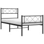 Estructura de cama con cabecero y estribo metal negro 90x200 cm de , Camas y somieres - Ref: Foro24-372288, Precio: 75,63 €, ...