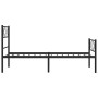 Estructura de cama con cabecero y estribo metal negro 90x200 cm de , Camas y somieres - Ref: Foro24-372288, Precio: 75,63 €, ...