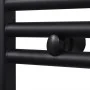 Radiador toallero de baño curvo negro 500 x 1160 mm de , Radiadores - Ref: Foro24-141915, Precio: 120,76 €, Descuento: %