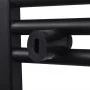 Radiador toallero de baño curvo negro 500 x 1160 mm de , Radiadores - Ref: Foro24-141915, Precio: 120,76 €, Descuento: %